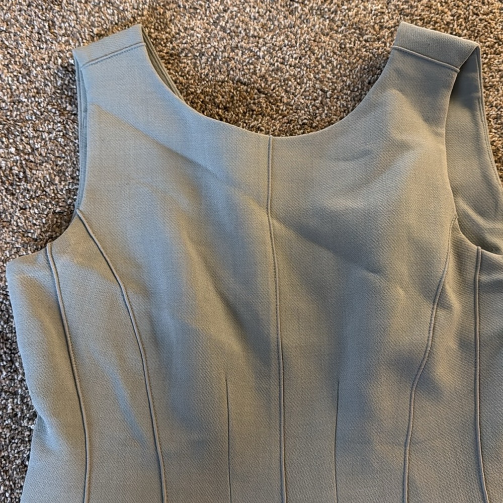 Theory Polished Dress size 4 Stretch Virgin Wool Blend Sleeveless Fit & Flare - Picture 7 of 10